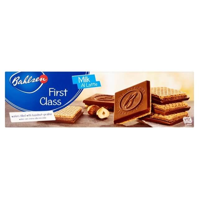 Bahlsen First Class Milk Chocolate Cookies HEAT SENSITIVE ITEM. PLEASE ADD ITEM 122942 TO THE ORDER TO TRY TO PROTECT CHOCOLATES FROM HEAT DAMAGE. 125g