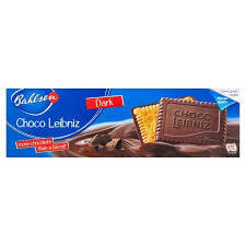 Bahlsen Leibniz Dark Chocolate Butter Biscuits HEAT SENSITIVE ITEM. PLEASE ADD ITEM 122942 TO THE ORDER TO TRY TO PROTECT CHOCOLATES FROM HEAT DAMAGE. 125g