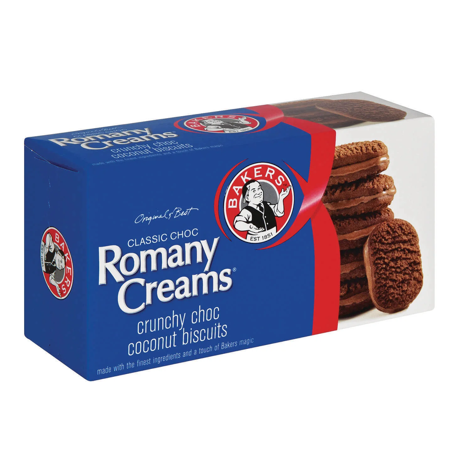 Bakers Romany Creams Classic Chocolate (Kosher) HEAT SENSITIVE ITEM. PLEASE ADD ITEM 122942 TO THE ORDER TO TRY TO PROTECT CHOCOLATES FROM HEAT DAMAGE. 200g