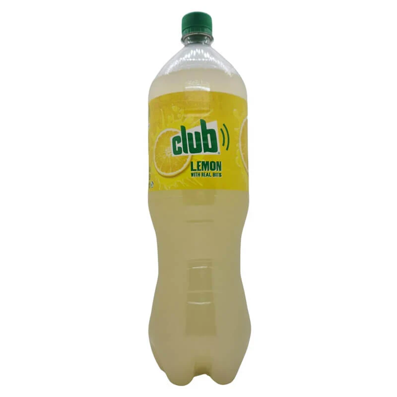 BEST BY FEBRUARY 2026: Club Lemon with Real Bits Soft Drink 1.75L