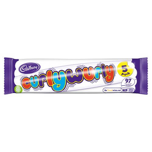Cadbury Curly Wurly 5 Pack  HEAT SENSITIVE ITEM. PLEASE ADD ITEM 122942 TO THE ORDER TO TRY TO PROTECT CHOCOLATES FROM HEAT DAMAGE. 107.5g
