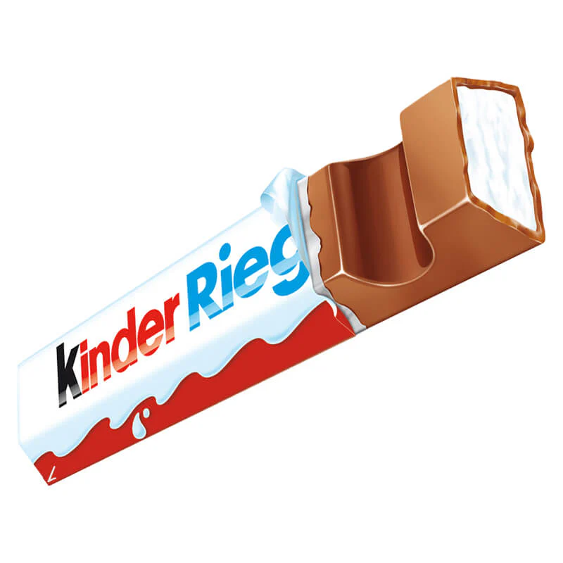 Ferrero Kinder Riegel Bar  HEAT SENSITIVE ITEM. PLEASE ADD ITEM 122942 TO THE ORDER TO TRY TO PROTECT CHOCOLATES FROM HEAT DAMAGE. 21g