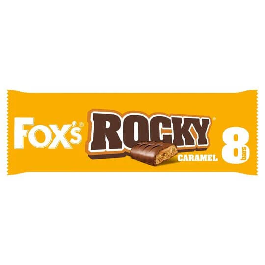 Foxs Biscuits Rocky Caramel Bars (Item Contains 7 Bars) HEAT SENSITIVE ITEM. PLEASE ADD ITEM 122942 TO THE ORDER TO TRY TO PROTECT CHOCOLATES FROM HEAT DAMAGE. 136.5g