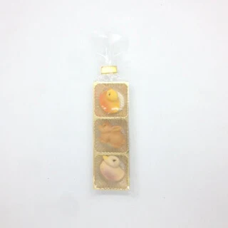 Funsch Marzipan Bunny Chick and Duck Figures in a Clear Wrap Tray (Pack of Three Figures) 25g