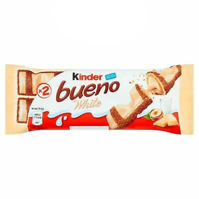 Kinder Bueno Bar White Chocolate 2pk HEAT SENSITIVE ITEM. PLEASE ADD ITEM 122942 TO THE ORDER TO TRY TO PROTECT CHOCOLATES FROM HEAT DAMAGE. 39g