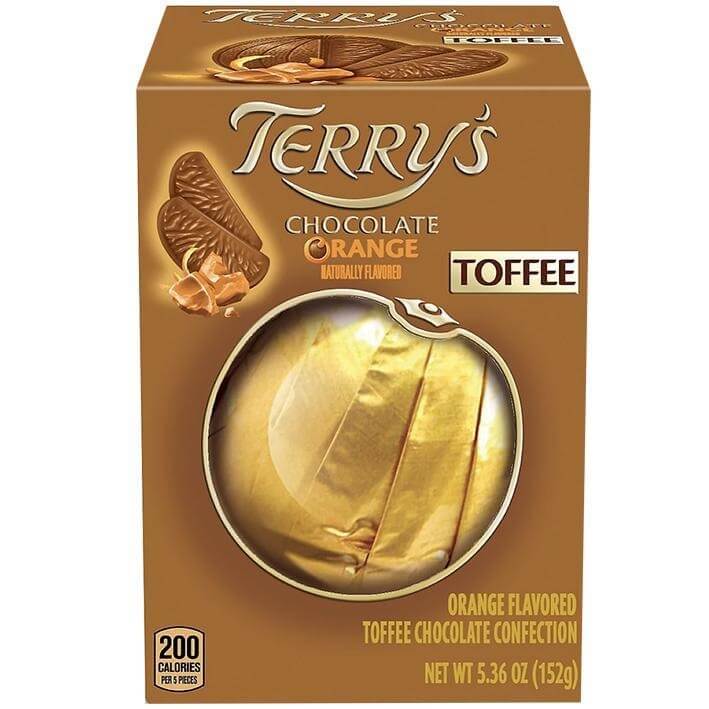 Kraft Terrys Toffee Bits Chocolate Orange Milk Chocolate HEAT SENSITIVE ITEM. PLEASE ADD ITEM 122942 TO THE ORDER TO TRY TO PROTECT CHOCOLATES FROM HEAT DAMAGE. 145g