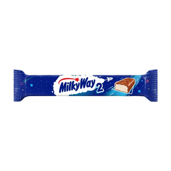Mars Milkyway Bar Duo Milk Chocolate with a Light Whipped White Center HEAT SENSITIVE ITEM. PLEASE ADD ITEM 122942 TO THE ORDER TO TRY TO PROTECT CHOCOLATES FROM HEAT DAMAGE. 43g