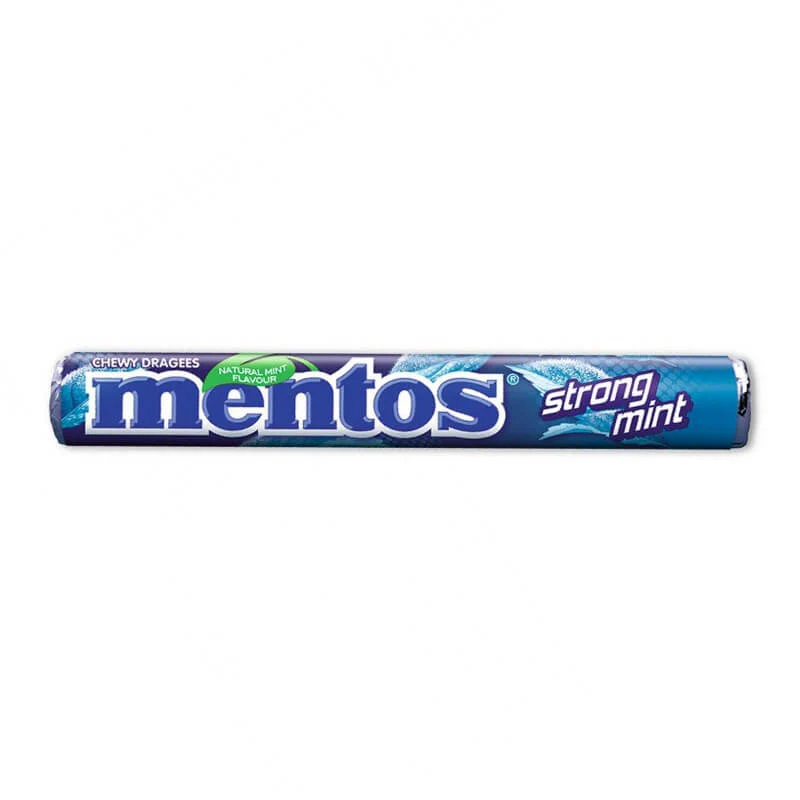 Mentos Strong Natural Mint Flavour Mint Chewy Dragees 37.5g