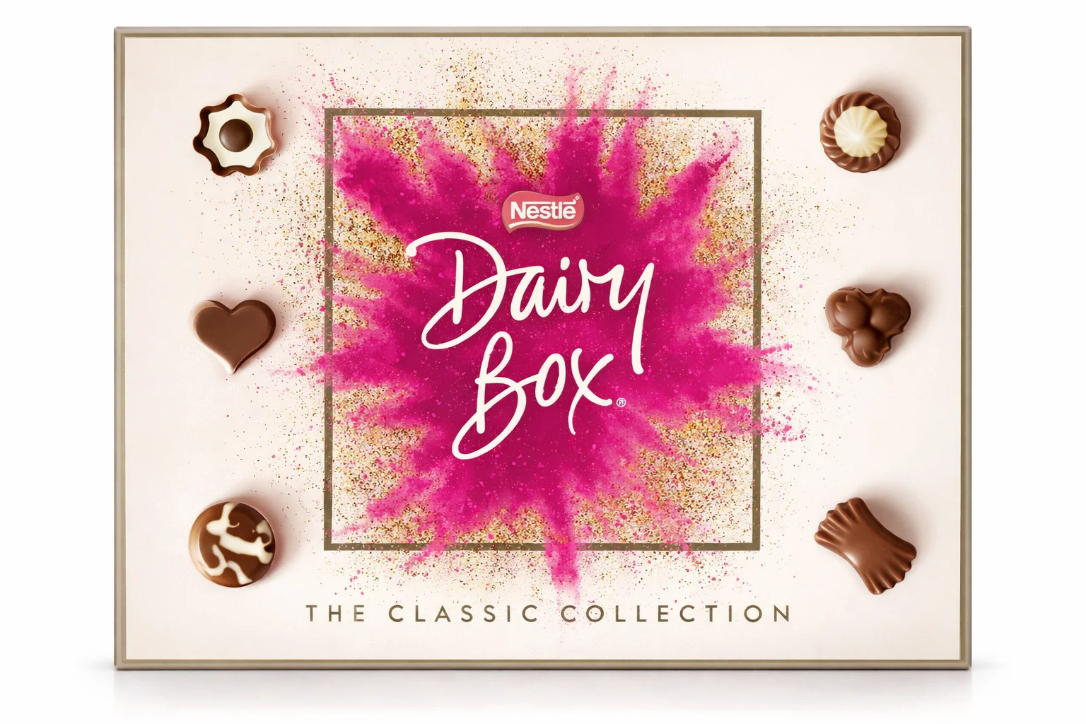 Nestle Dairy Box Milk Chocolates Varieties Gift Box HEAT SENSITIVE ITEM. PLEASE ADD ITEM 122942 TO THE ORDER TO TRY TO PROTECT CHOCOLATES FROM HEAT DAMAGE. 322g