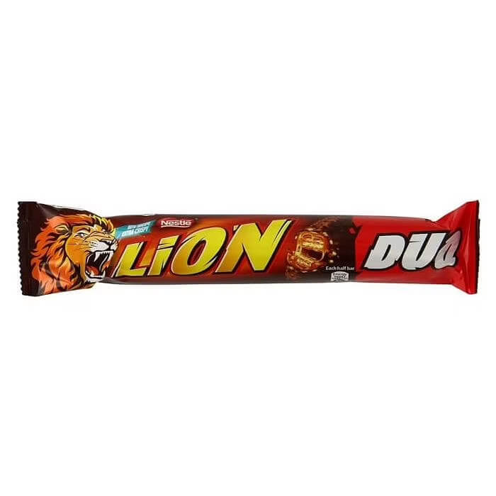 Nestle Lion Duo Bar HEAT SENSITIVE ITEM. PLEASE ADD ITEM 122942 TO THE ORDER TO TRY TO PROTECT CHOCOLATES FROM HEAT DAMAGE. 60g