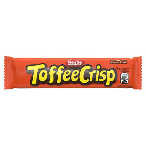 Nestle Toffee Crisp HEAT SENSITIVE ITEM. PLEASE ADD ITEM 122942 TO THE ORDER TO TRY TO PROTECT CHOCOLATES FROM HEAT DAMAGE 38g