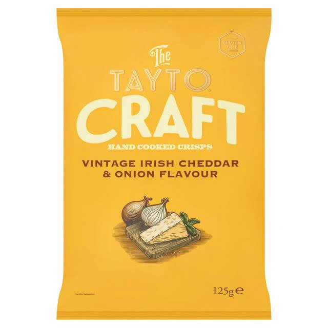 Tayto Craft Vintage Irish Cheddar and Onion Crisps 125g