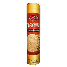 Zergut Chocolate Sandwich Biscuits with Cocoa Cream Filling HEAT SENSITIVE ITEM. PLEASE ADD ITEM 122942 TO THE ORDER TO TRY TO PROTECT CHOCOLATES FROM HEAT DAMAGE. 500g